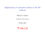Applications of computer science in the life sciences