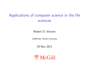 Applications of computer science in the life sciences