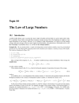 The Law of Large Numbers - University of Arizona Math