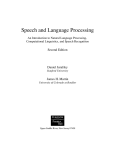 Speech and Language Processing - Computer Science | CU