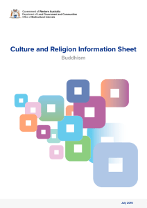 Culture and Religion Information Sheet - Buddhism