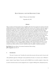 rent seeking and the resource curse - UCSB Economics