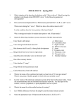 MOCK TEST 2 – Spring 2015 1. Which chamber of the heart has the