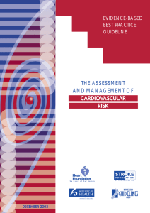 Assessment and Management of CV Risk