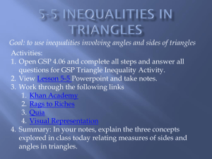 Triangle Inequality Theorem