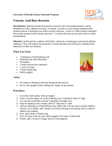 Volcanic Acid-Base Reaction