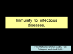 Immunity to infectious diseases