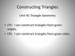 Targets 5 and 6 Constructing triangles