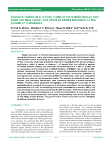 Characterization of a murine model of metastatic human non