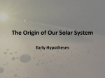 The Origin of Our Solar System