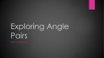 Section 1.5 – Exploring Angle Pairs