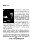 Dick Hyman Bio (p) - Jim Wadsworth Productions