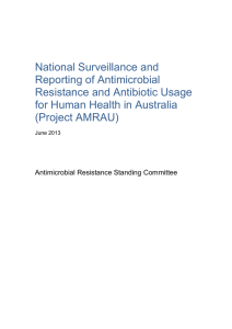 1. Surveillance and reporting of antimicrobial resistance and
