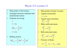Physic 231 Lecture 21
