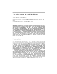 The Solar System Beyond The Planets