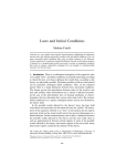Laws and Initial Conditions
