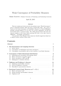 Weak Convergence of Probability Measures