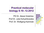 Practical molecular biology