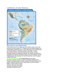 Landforms of Latin America Mountains and Highlands Latin America