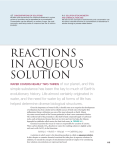 REACTIONS IN AQUEOUS SOLUTION