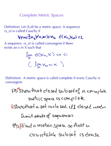 Complete Metric Spaces