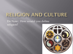Religion and Culture - Verona Public Schools