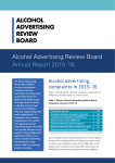 Alcohol Advertising Review Board Annual Report 2015-16