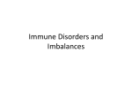 Immune Disorders and Imbalances