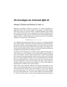 Die Grundlagen der Arithmetik §§82–83