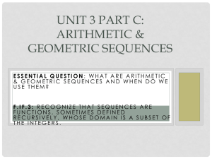 Lesson 3.9 – Intro to Sequences ppt