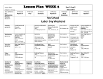 Lesson Plans Lesson Plan WEEK 2 Sept 1