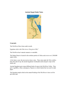 Ancient Egypt Study Notes - Pineda Ancient History