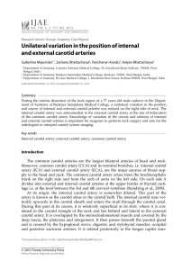 Unilateral variation in the position of internal and external carotid