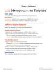 Lesson 1 Mesopotamian Empires