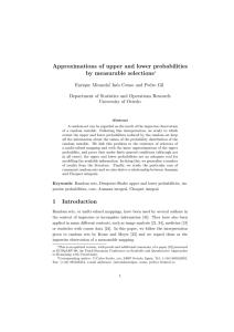 Approximations of upper and lower probabilities by measurable