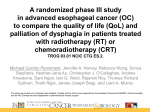 A randomized phase III study in advanced esophageal cancer (OC