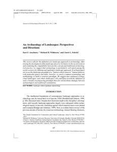 An Archaeology of Landscapes: Perspectives and