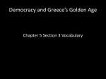 Democracy and Greece*s Golden Age