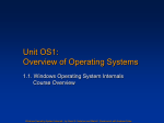 Unit OS1: Windows Operating Systems Internals