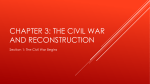 Chapter 3: The Civil War and Reconstruction