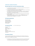 Laboratory Testing Procedures