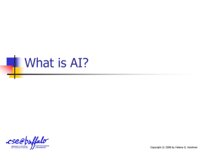 What is AI? - UB Computer Science and Engineering