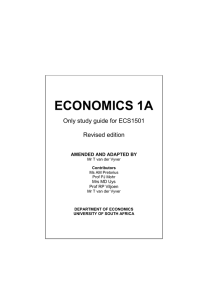 economics 1a - Together We Pass