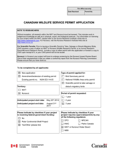 canadian wildlife service permit application