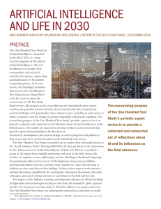 Artificial Intelligence and Life in 2030