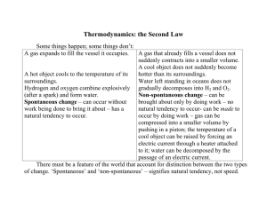 Thermodynamics: the Second Law