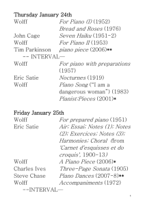 the solo piano music of Christian Wolff