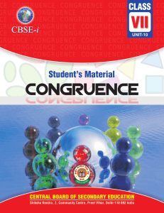 Congruence - CBSE