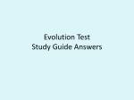 Evolution Test Study Guide Answers