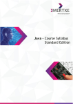 Java – Course Syllabus Standard Edition